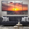 Sunset River 4pcs 3D Wall Frame WF-177 | 24hours.pk