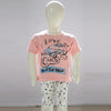I Love My Car Printed Malai Jersey Stuff Baba Pink