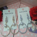 Beautiful Pearl Diamonds Earrings For Her Random Colors | 24hours.pk
