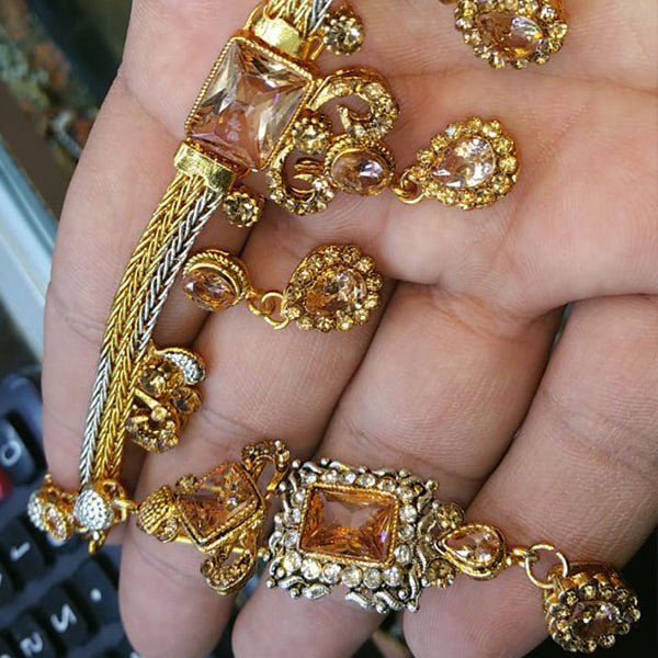 Creative Design Bracelet Set Golden Color For Her 452149 | 24hours.pk