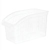 Pack of 4 Compact Plastic Basket Fruits Vegetable Storage Large Tray Kitchen Fridge Organizer