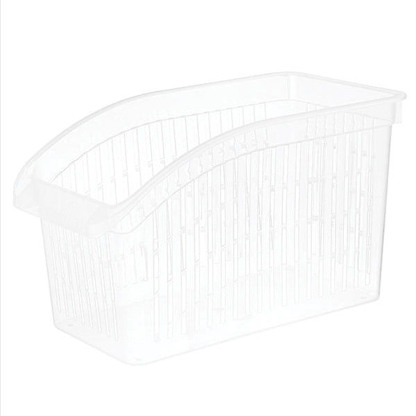Pack of 4 Compact Plastic Basket Fruits Vegetable Storage Large Tray Kitchen Fridge Organizer