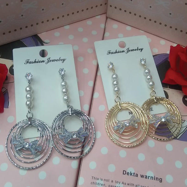 Bangles With Ribbon Style Diamond Earrings For Her Random Colors | 24hours.pk