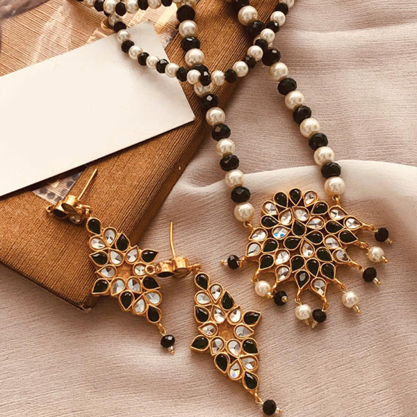Vintage Beautiful Pearls Necklace with Earrings Set For Women's