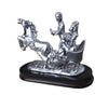 Horse Riding Bride and Groom Couple Showpiece Silver Finish Love couple Statue Romantic Decorative Handicraft Figurine Home Interior Bedroom Décor Showpiece Random Color & Design | 24hours.pk