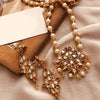 Vintage Beautiful Pearls Necklace with Earrings Set For Women's