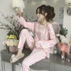 Autumn Pajama Set Bear Printing Home Cotton Set Sleepwear Plus For Women | 24hours.pk