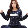 Women Carton Cute Navy Blue Couple Pajama Cotton Pajamas Sleepwear Multi Color Girl Nightwear | 24hours.pk