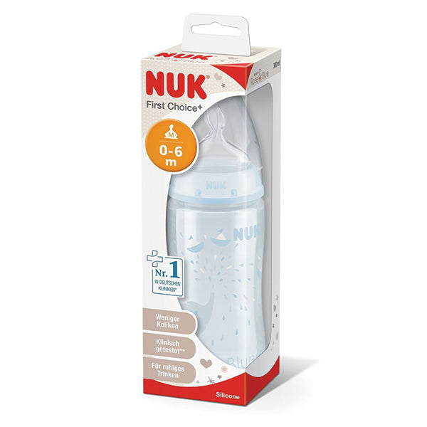 NUK First Choice Baby Bottle Blue 300ml 10741798