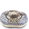 Creative Fashionable Bridal Rounded Shaped Clutch Purse Available In Random Colors 6137