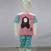 Boy Illustrated Printed Malai Jersey Stuff Baba Suit Multicolors