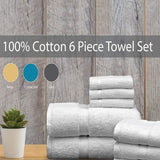 Pack of 6 Multi-color Bath Towels set 85990 | 24hours.pk