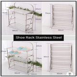 Shoe Rack Stainless Steel Folding Simple Multi-Layer Creative Shoe Rack 8614