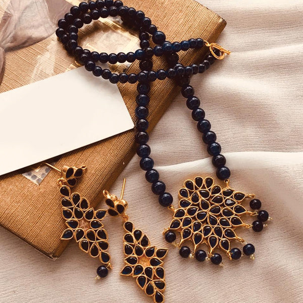 Vintage Beautiful Pearls Necklace with Earrings Set For Women's