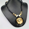 Latest Flower Type Locket With Thread For Her Golden & Black 25764 | 24hours.pk