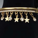Stars With Eclipse Shaped Small Diamonds With Chain Bracelet For Her | 24hours.pk