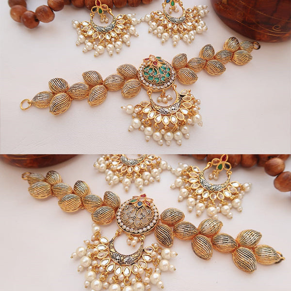 New  Design Pearl Necklace Set For Womens & Girls Light Random Colors 8874 | 24hours.pk