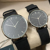 Creative Couple Watches High Qualty Best For Valentines Day Watch Pair Black | 24hours.pk