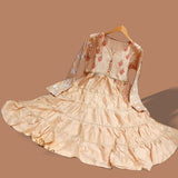 Stylish Frock For Girls Kids Peach Color | 24hours.pk
