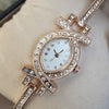 Fashionable Creative X Shaped Watch Golden For Her | 24hours.pk