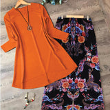 Lollypop New Stylish Fashionable Dress For Women Orange & Black 3213