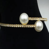 2 Pearls With Small Diamonds Design Simple Bracelet For Her | 24hours.pk