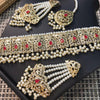 Set Hadrabade Malty Simple Design Necklace For Women Red 51133