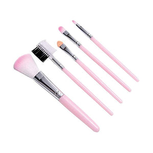 Set of 5Pcs Premium Quality Complete Makeup Brush Kit Beauty Cosmetic Tool-Random Color | 24hours.pk
