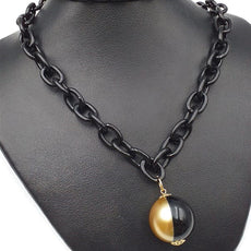 Latest Ball Locket For Her Black & Golden 25764 | 24hours.pk