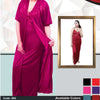 Roses Maroon Silk Nighty Set For Womens FM0098 | 24hours.pk