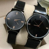 Ck Magnetic Pair Watch Dummy Down Second Black & Golden For Mens & Womens Best Gift For Valentines Day 8973 | 24hours.pk