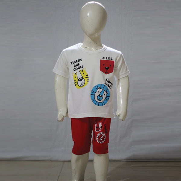 Tigers & Lion Character Printed Malai Jersey Stuff Baba Multicolors