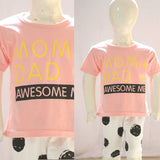 Mom Dad Awesome Me Printed Malai Jersey Stuff Baba Pink