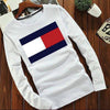 A&S Round Crew Neck Full Seleve Printed Shirt For Men's White SP18