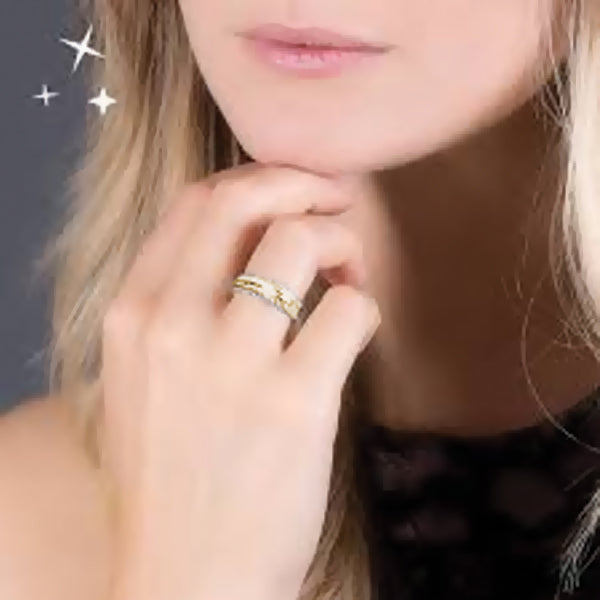 Pack of 2 Single Diamond Flower Design Ring With Heart Design Box For Her Gift or Engagement Silver 0864 | 24hours.pk