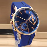 Latest Simple Design Watch Bue Strap With Blue & Golden Dial For Men's 89061 | Abdul Basit Janjee