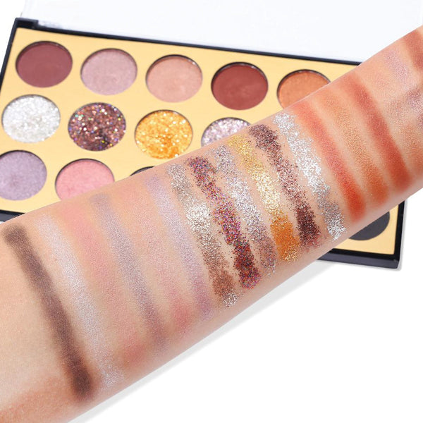 Palette of matte glitter eyeshadows 18 shiny colors eyeshadows makeup metallic luster waterproof eye makeup | Ammad