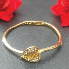 Leaf Shaped Bangle Golden For Her 73313 | 24hours.pk