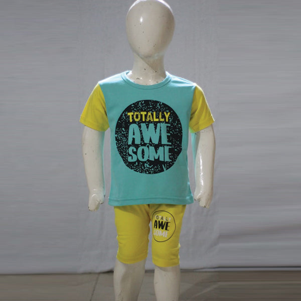 Totally Awesome Printed Malai Jersey Stuff Baba Suit Multicolors