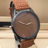 Latest Stylish High Quality Brown Dial & Strap Watch For Men's 598211