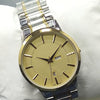 Latest Luxury Wrist Watch With Day & Date Function Silver & Golden Chain With Yellow Dial 56421 | Ammad