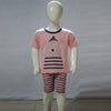 Bear Face Line Art Printed Malai Jersey Stuff Baba Suit Multicolors