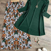 Western Plain Shirt Printed Trouser  Green