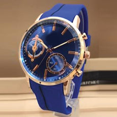 Latest Simple Design Watch Bue Strap With Blue & Golden Dial For Men's 89061 | Abdul Basit Janjee
