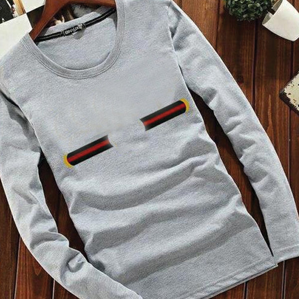 Latest Round Crew Neck Full Sleeve Printed Shirt For Men's Grey SP09