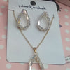 High Quality Fashionable Locket with Earings Set For Womens Golden | 24hours.pk