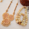White Pearl Necklace With Random Color Stones & Designs 8513 | 24hours.pk