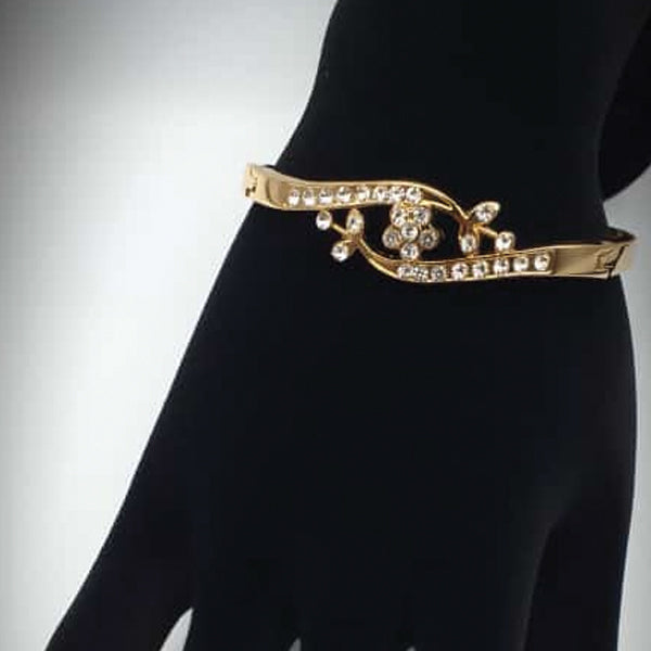 Latest Flower Plant Design Diamond Bracelet For Girls | 24hours.pk