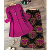 2 in 1 Kurti and Bootcut Trouser Set for Women & Girls Pink & Black Brown Trouser LP-002