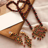 Vintage Beautiful Pearls Necklace with Earrings Set For Women's